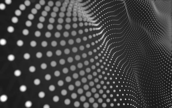 Çokgen alanı düşük Poli koyu arka plan, 3d render