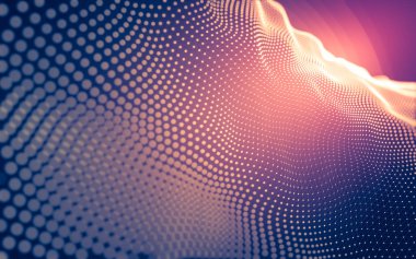 Çokgen alanı düşük Poli koyu arka plan, 3d render