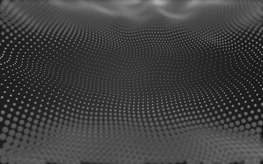 Çokgen alanı düşük Poli koyu arka plan, 3d render