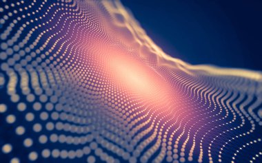 Çokgen alanı düşük Poli koyu arka plan, 3d render