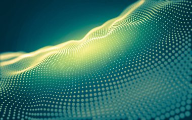 Çokgen alanı düşük Poli koyu arka plan, 3d render