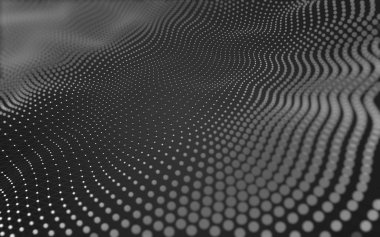 Çokgen alanı düşük Poli koyu arka plan, 3d render