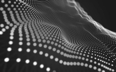 Çokgen alanı düşük Poli koyu arka plan, 3d render