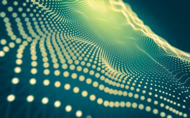 Çokgen alanı düşük Poli koyu arka plan, 3d render