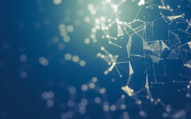 Çokgen alanı düşük Poli koyu arka plan, 3d render