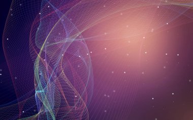 Bir parlayan ile koyu arka plan soyut dalgalar