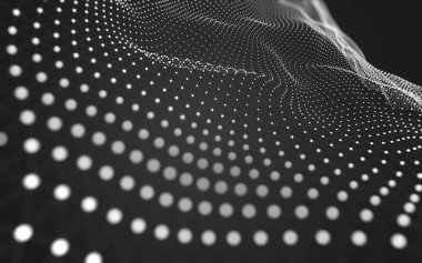 Çokgen alanı düşük Poli koyu arka plan, 3d render