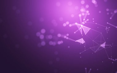 Çokgen alanı düşük Poli koyu arka plan, 3d render