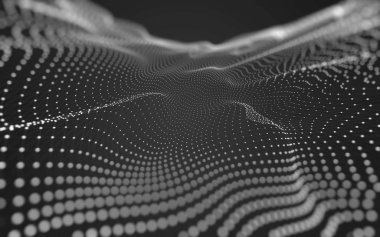 Çokgen alanı düşük Poli koyu arka plan, 3d render