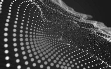 Çokgen alanı düşük Poli koyu arka plan, 3d render