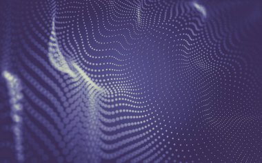 Çokgen alanı düşük Poli koyu arka plan, 3d render