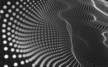 Çokgen alanı düşük Poli koyu arka plan, 3d render