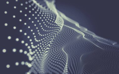 Çokgen alanı düşük Poli koyu arka plan, 3d render