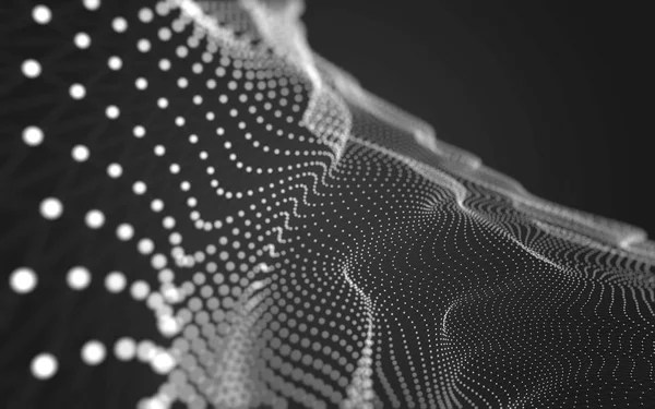 Çokgen alanı düşük Poli koyu arka plan, 3d render