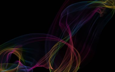 Bir parlayan ile koyu arka plan soyut dalgalar