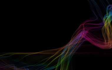 Bir parlayan ile koyu arka plan soyut dalgalar