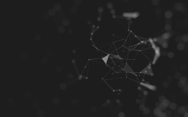 Soyut arka plan. Çokgen şekilli moleküller teknolojisi,