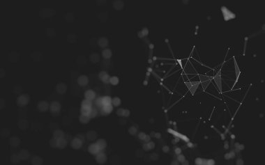 Soyut arka plan. Çokgen şekilli moleküller teknolojisi,