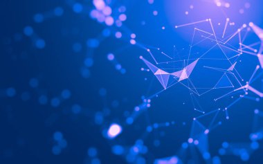 Soyut arka plan. Çokgen şekilli moleküller teknolojisi,