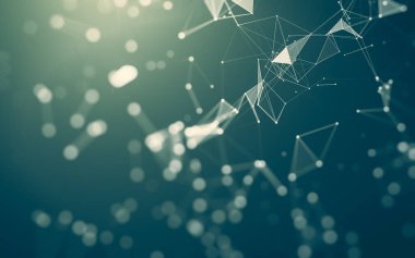 Soyut arka plan. Çokgen şekilli moleküller teknolojisi,