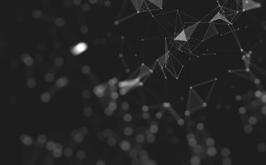 Soyut arka plan. Çokgen şekilli moleküller teknolojisi,