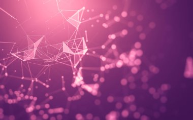 Soyut arka plan. Çokgen şekilli moleküller teknolojisi,