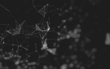 Soyut arka plan. Çokgen şekilli moleküller teknolojisi,