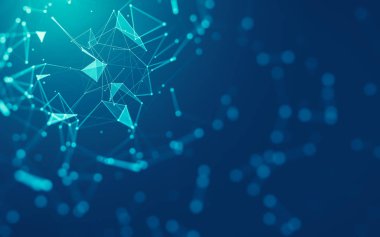 Soyut arka plan. Çokgen şekilli moleküller teknolojisi,