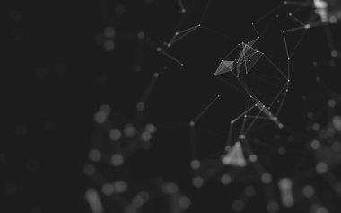 Soyut arka plan. Çokgen şekilli moleküller teknolojisi,