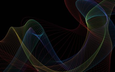 Bir parlayan ile koyu arka plan soyut dalgalar