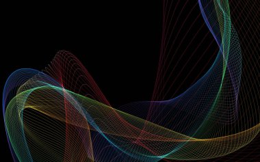 Bir parlayan ile koyu arka plan soyut dalgalar