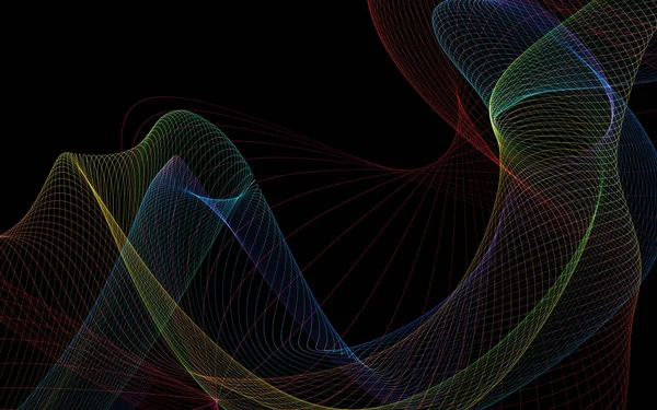 Bir parlayan ile koyu arka plan soyut dalgalar