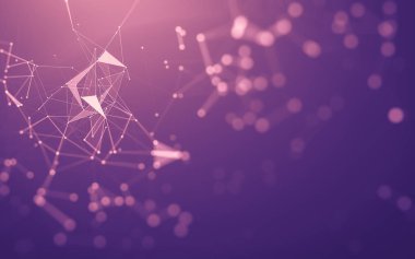 Soyut arka plan. Çokgen şekilli moleküller teknolojisi,