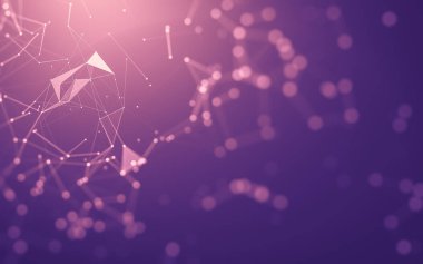 Soyut arka plan. Çokgen şekilli moleküller teknolojisi,