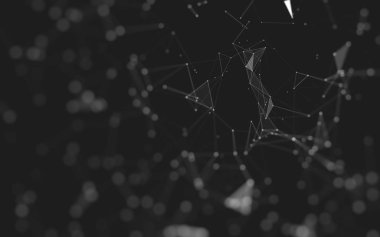 Soyut arka plan. Çokgen şekilli moleküller teknolojisi,