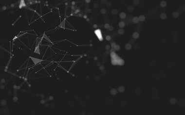 Soyut arka plan. Çokgen şekilli moleküller teknolojisi,