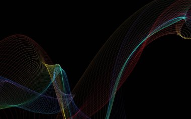 Bir parlayan ile koyu arka plan soyut dalgalar