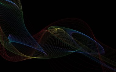 Bir parlayan ile koyu arka plan soyut dalgalar