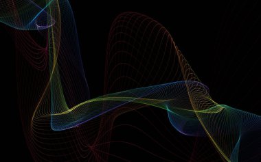 Bir parlayan ile koyu arka plan soyut dalgalar