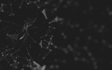 Soyut arka plan. Çokgen şekilli moleküller teknolojisi,