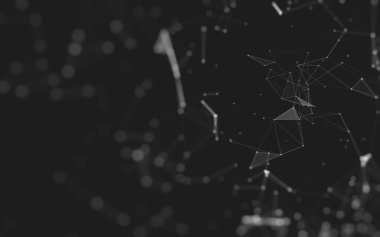 Soyut arka plan. Çokgen şekilli moleküller teknolojisi,