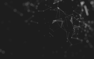 Soyut arka plan. Çokgen şekilli moleküller teknolojisi,