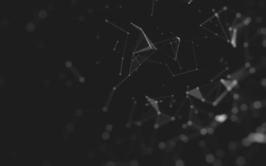 Soyut arka plan. Çokgen şekilli moleküller teknolojisi,