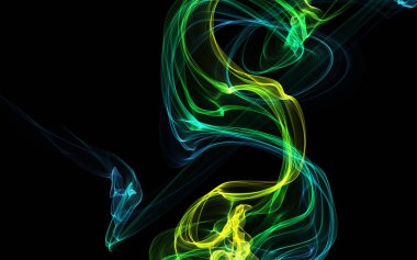 Bir parlayan ile koyu arka plan soyut dalgalar