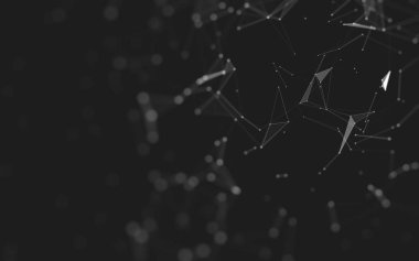 Soyut arka plan. Çokgen şekilli moleküller teknolojisi,