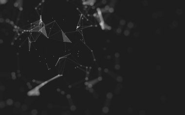 Soyut arka plan. Çokgen şekilli moleküller teknolojisi,