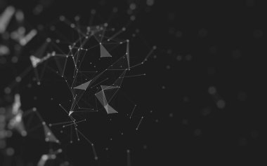 Soyut arka plan. Çokgen şekilli moleküller teknolojisi,