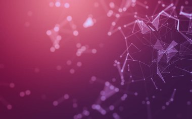 Soyut arka plan. Çokgen şekilli moleküller teknolojisi,