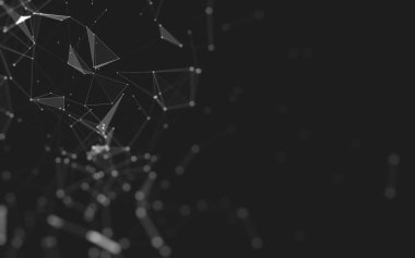 Soyut arka plan. Çokgen şekilli moleküller teknolojisi,