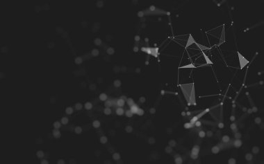 Soyut arka plan. Çokgen şekilli moleküller teknolojisi,
